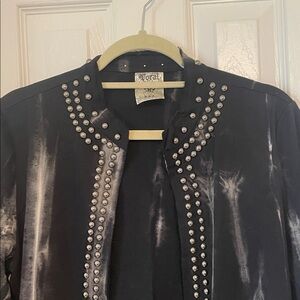 Vocal Studded Black and Gray Women's Jacket